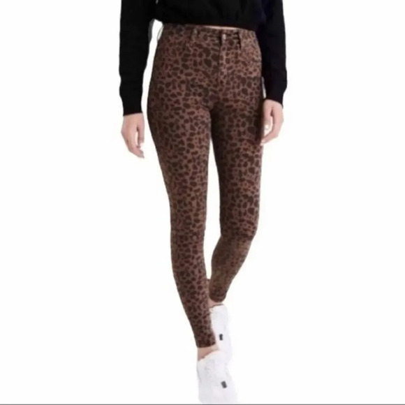 American Eagle NWOT Leopard Print Super Hi-Rise Jegging Various - Picture 7 of 12
